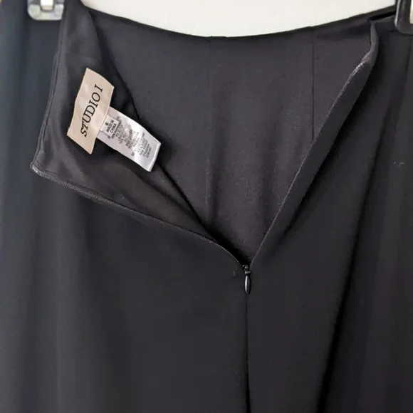 Studio I Ruffle bottom Pants Black size 6 - Picture 9 of 10